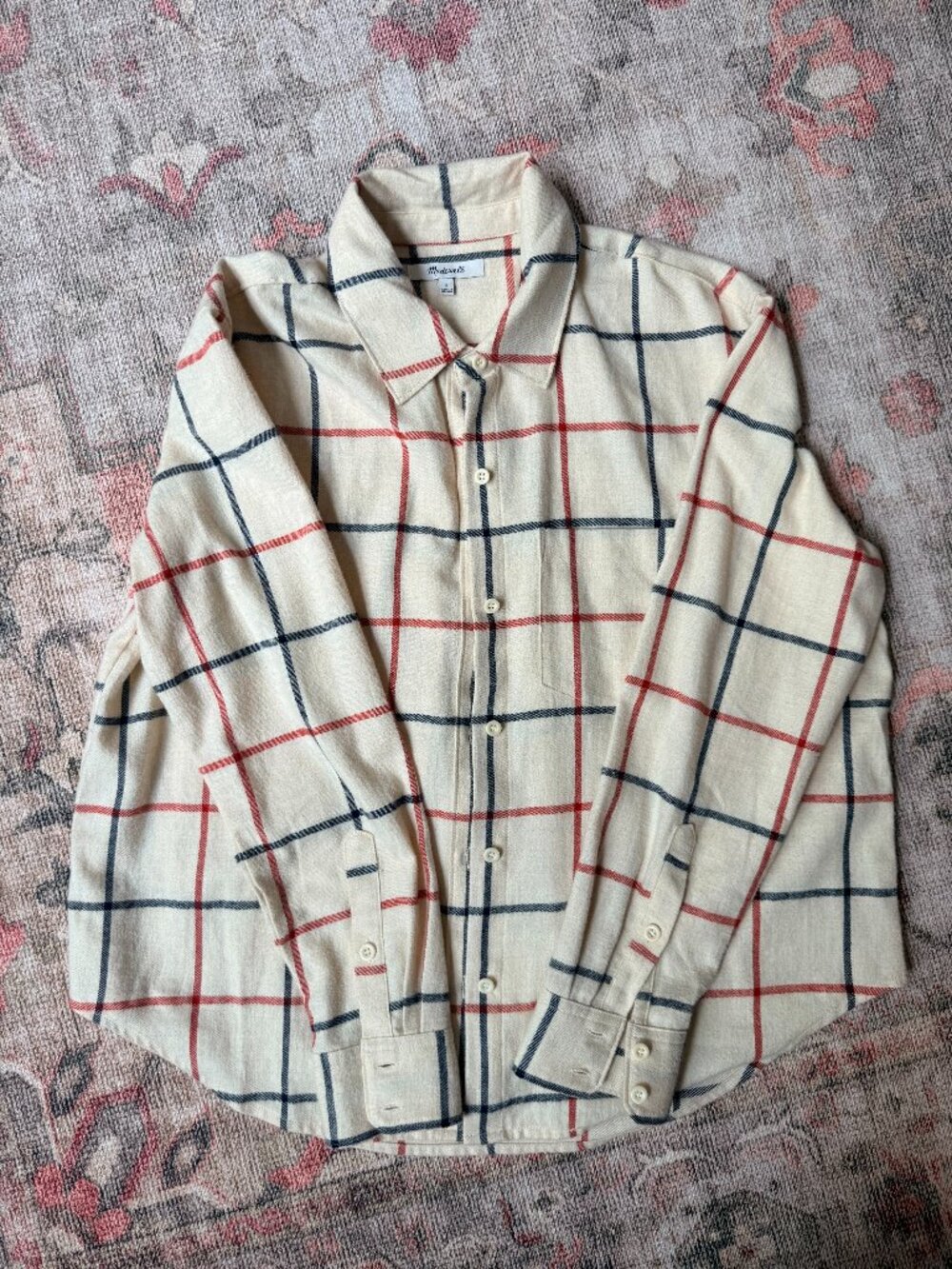 Madewell Plaid Flannel Button Down - Picture 1 of 3